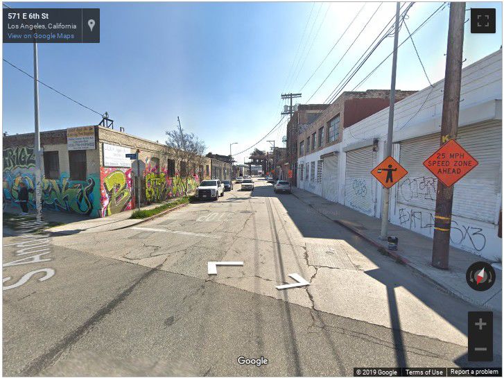 Google Street View of Sixth and Anderson in Boyle Heights
